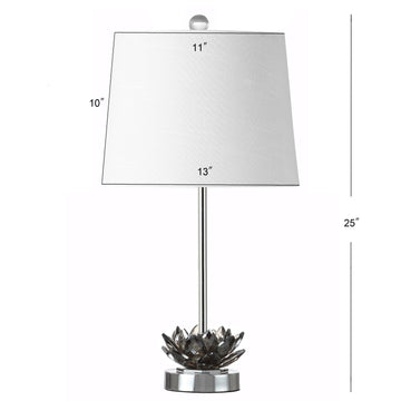 Amelia Lotus 25" Crystal LED Table Lamp - JONATHAN Y